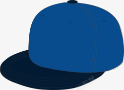 蓝色卡通棒球帽素材