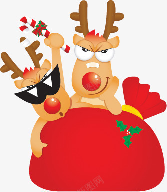 Q版卡通圣诞麋鹿png免抠素材_新图网 https://ixintu.com 卡通 圣诞 麋鹿