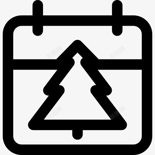日历图标png_新图网 https://ixintu.com 圣诞节 天 接口 时间 松树 树