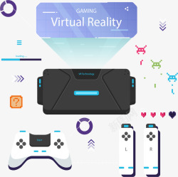 虚拟现实游戏机投影游戏机高清图片
