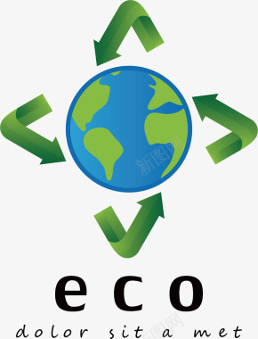 地球创新能源logo矢量图图标图标