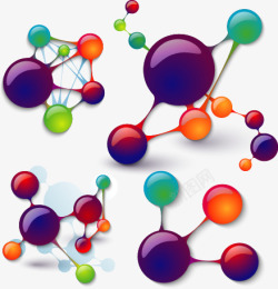 分子分子结构矢量图高清图片