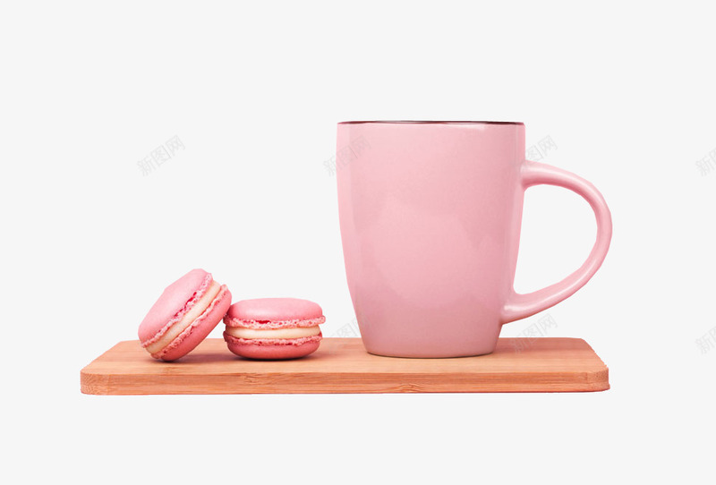 粉色杯子和马卡龙png免抠素材_新图网 https://ixintu.com 杯子 温馨 粉色 马卡龙