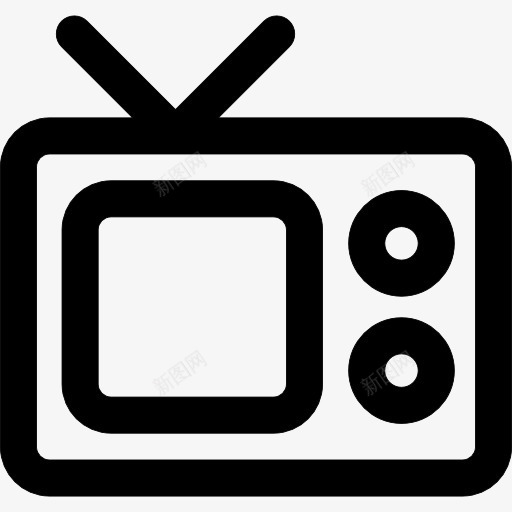 电视的轮廓图标png_新图网 https://ixintu.com 大纲 工具 工具和用具 技术 接口 概述 电视 通用接口