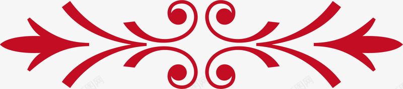 红色花纹png免抠素材_新图网 https://ixintu.com 简单线框 红色 线框标签 花纹