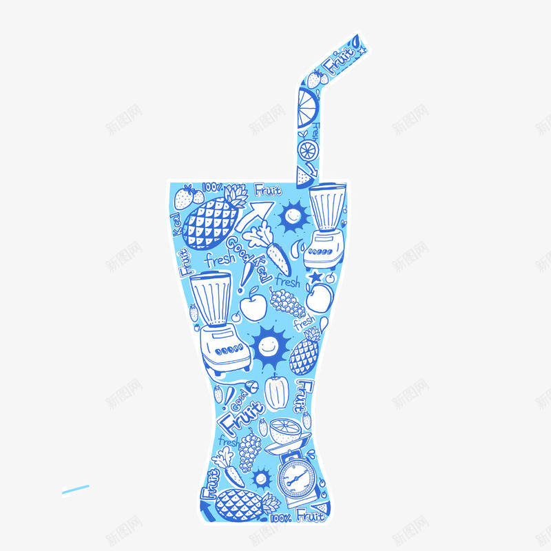 蓝色饮料杯png免抠素材_新图网 https://ixintu.com 杯子 蓝色 蓝色杯子 饮料 饮料杯