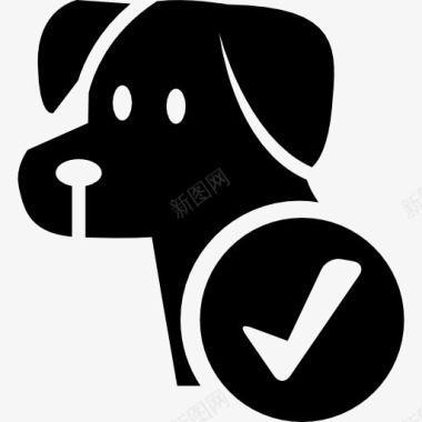宠物狗允许信号酒店图标图标