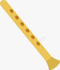 黄色的笛子矢量图素材