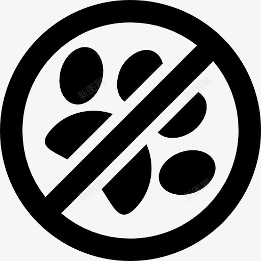没有动物可以图标png_新图网 https://ixintu.com 不允许的 地图和国旗 宠物 禁止
