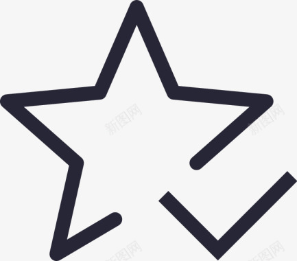 五角星已收藏矢量图图标图标