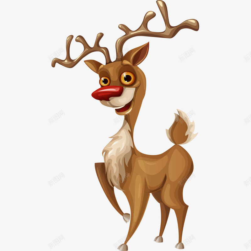 卡通可爱圣诞节麋鹿png免抠素材_新图网 https://ixintu.com 卡通 圣诞节 效果元素 驯鹿 麋鹿