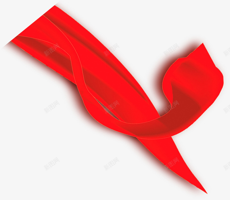 红色折叠彩带png免抠素材_新图网 https://ixintu.com 彩带 折叠 红色