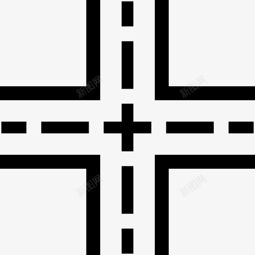 穿越道路交叉视图图标png_新图网 https://ixintu.com 交叉 路 路的图标 过马路 运输 道路 顶视图
