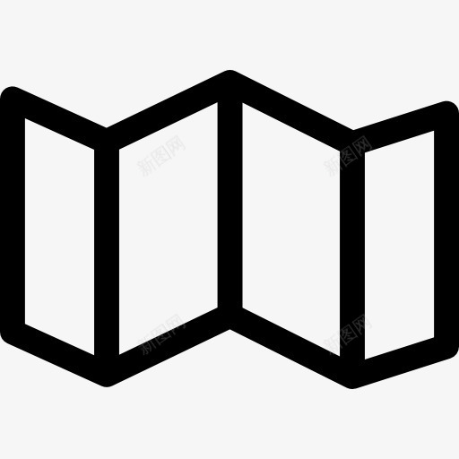 大地图折叠图标png_新图网 https://ixintu.com 地图和国旗 定位 定向 方向 板 纸 路线图