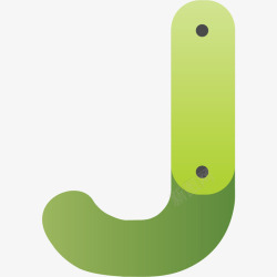 绿色拼接字母J素材
