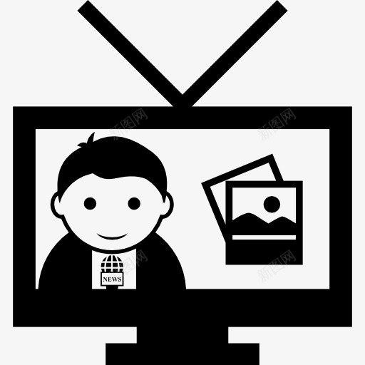 电视图标png_新图网 https://ixintu.com 工具和用具 电视 监控屏幕 记者