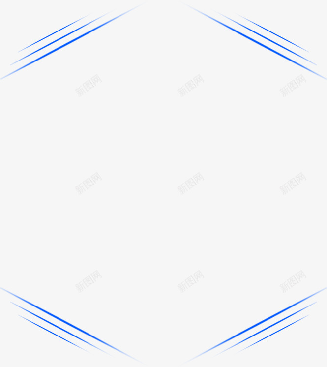 蓝色简约线条边框纹理png免抠素材_新图网 https://ixintu.com 免抠PNG 简约 线条 蓝色 边框纹理