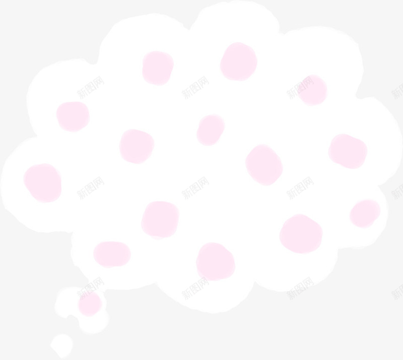 手绘卡通粉色线条对话框png免抠素材_新图网 https://ixintu.com 卡通 对话 粉色 线条