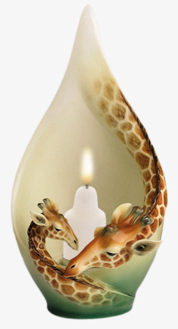 陶瓷烛台烛光素材