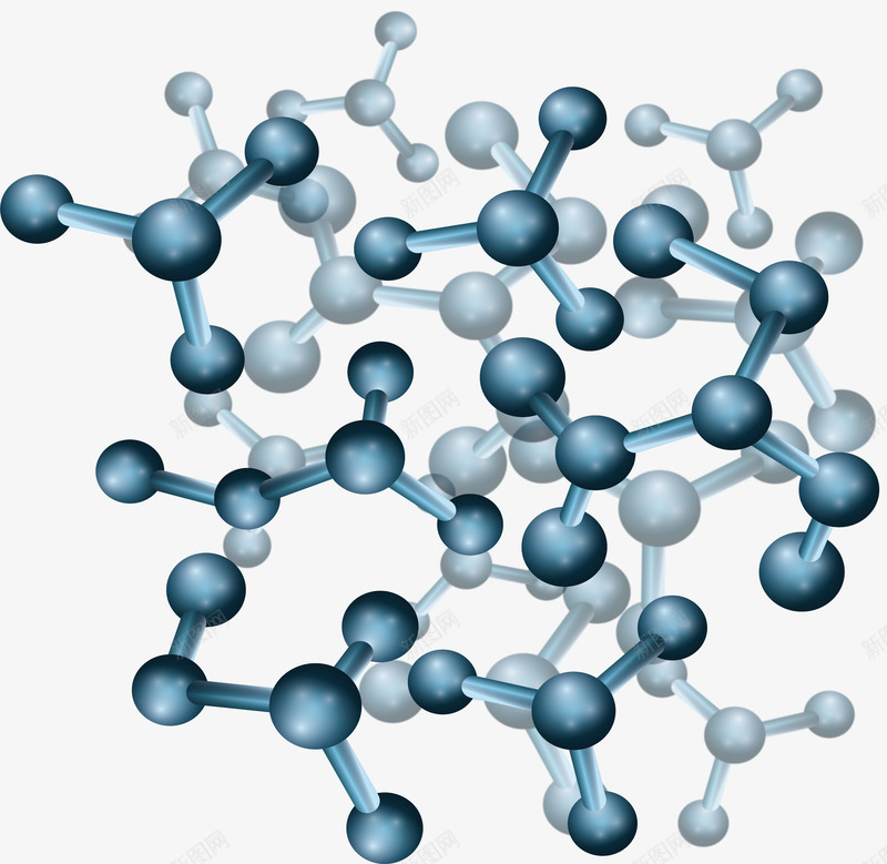 蓝色科技分子结构矢量图ai免抠素材_新图网 https://ixintu.com 分子 分子结构 矢量png 科技分子 科技感 蓝色分子 矢量图