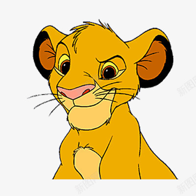 黄色的狮子严肃的表情png免抠素材_新图网 https://ixintu.com 严肃 动物 手绘 狮子 装饰图案