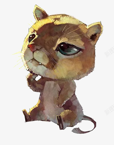 手绘的小狮子png免抠素材_新图网 https://ixintu.com png图形 png装饰 动物 小狮子 手绘 装饰