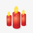 红色卡通蜡烛图标图标