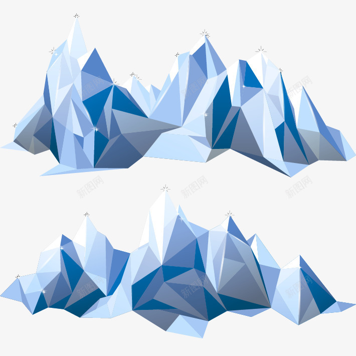 多边形拼接冰山矢量图eps免抠素材_新图网 https://ixintu.com 冰山 多边形 拼接 模型 矢量图