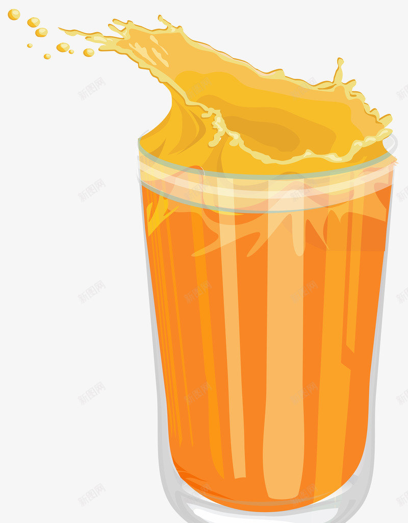 一杯橙汁png免抠素材_新图网 https://ixintu.com 橙汁 节日 饮料