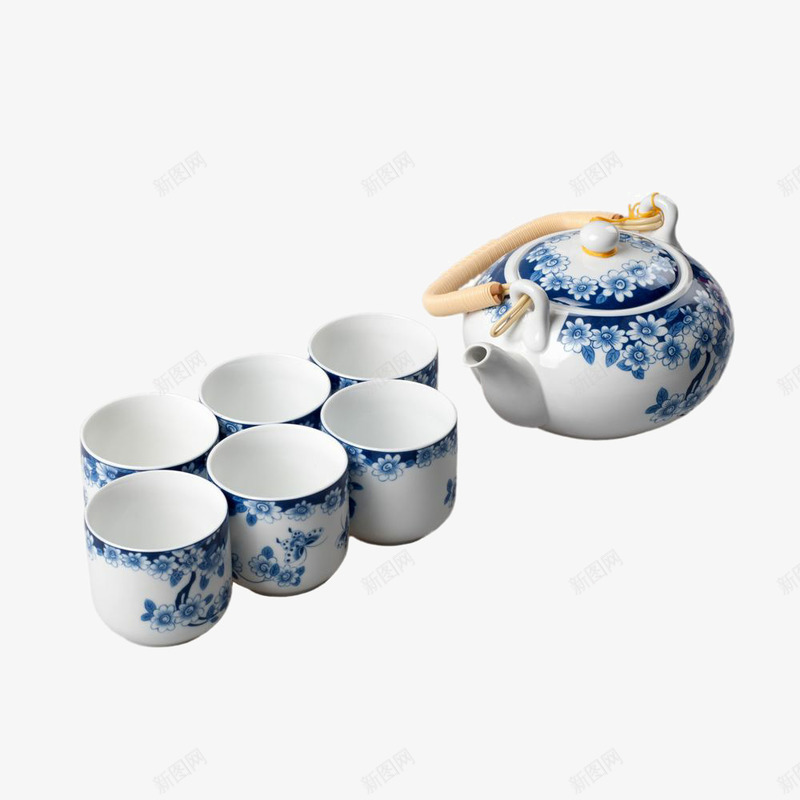 瓷器茶具png免抠素材_新图网 https://ixintu.com 杯子 瓷器 茶具 茶壶 茶座