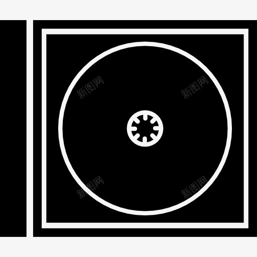 音乐光盘盒白色轮廓图标png_新图网 https://ixintu.com 光盘盒 音乐 音乐光盘 音乐盒 音响 音频光盘