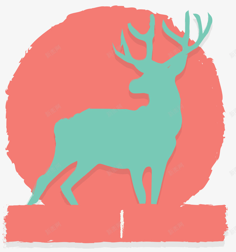 装饰手绘圣诞节麋鹿psd免抠素材_新图网 https://ixintu.com 动物 圣诞节 圣诞装饰 手绘 装饰图案 麋鹿