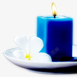 创意蜡烛蓝色效果素材