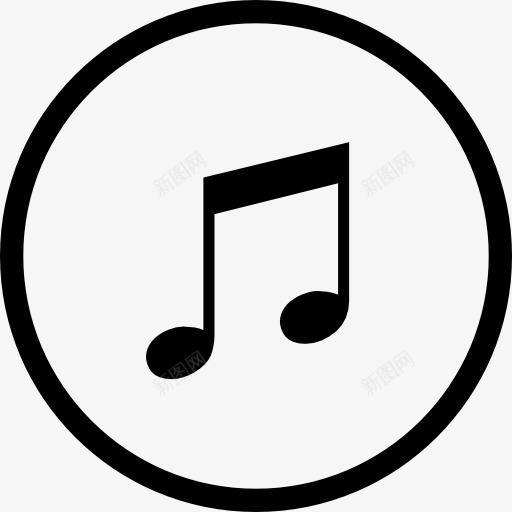 音乐的圆形按钮图标png_新图网 https://ixintu.com 主题 圆形 按钮 注意 界面 符号 缪图标 音乐