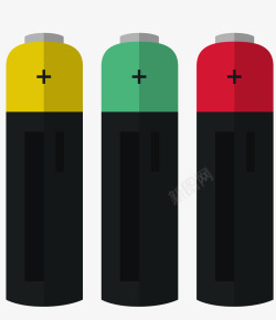 卡通彩色电池矢量图素材