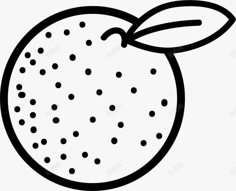 粉笔桔子图标png_新图网 https://ixintu.com 卡通水果 手绘水果 桔子 水果 粉笔水果 粉笔画