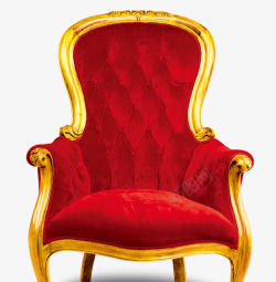 红色欧式高贵座椅素材