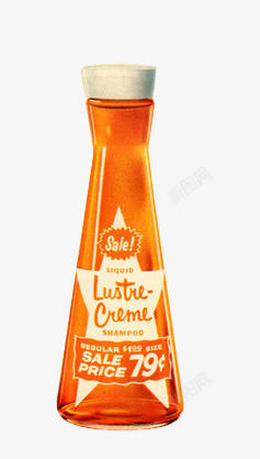 橙瓶奶油素材