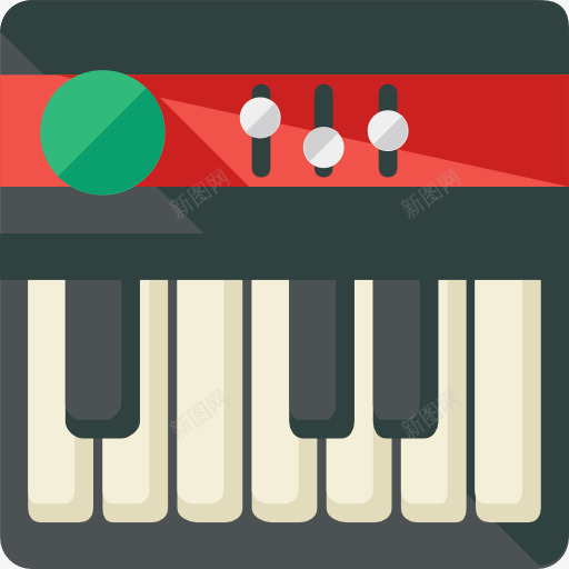 键盘图标png_新图网 https://ixintu.com 乐器 合成器 电子 钢琴 键盘 音乐 音乐和多媒体 风琴