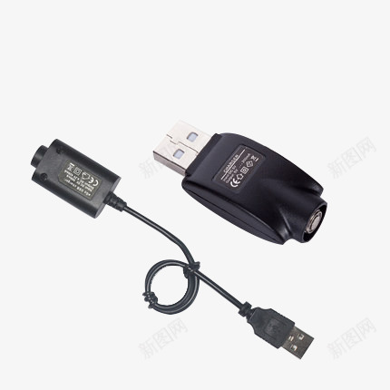 电子烟充电器png免抠素材_新图网 https://ixintu.com USB 产品实物 电子烟充电器 黑色