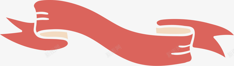扭曲红色条幅欧式花纹png免抠素材_新图网 https://ixintu.com 扭曲 条幅 欧式 红色 花纹