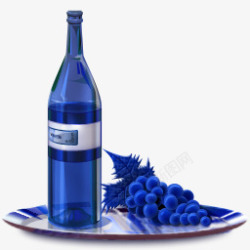 蓝莓酒素材