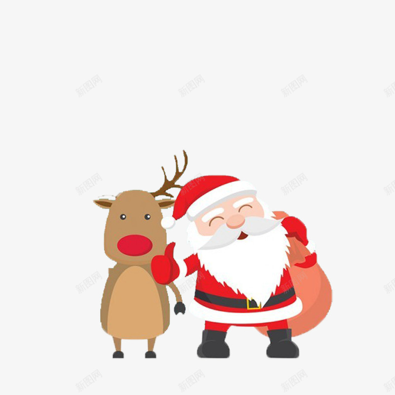 独角圣诞麋鹿png免抠素材_新图网 https://ixintu.com 圣诞元素 圣诞爷爷 圣诞礼物 圣诞老人 圣诞麋鹿 鹿