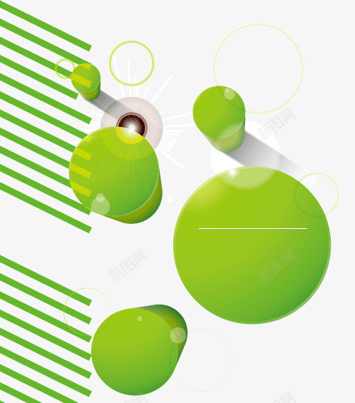 3D绿色圆柱背景矢量图ai免抠素材_新图网 https://ixintu.com 3D 圆柱 投影 矢量素材 线条 绿色 背景装饰 矢量图