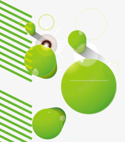 3D绿色圆柱背景矢量图素材