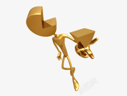 忙不过来的小金人懂分享的小金人高清图片