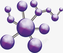 紫色分子结构素材