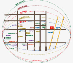 城市连接城市规划区位图图标高清图片
