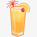 伏特哈维的伏特加橙汁鸡尾酒图标图标