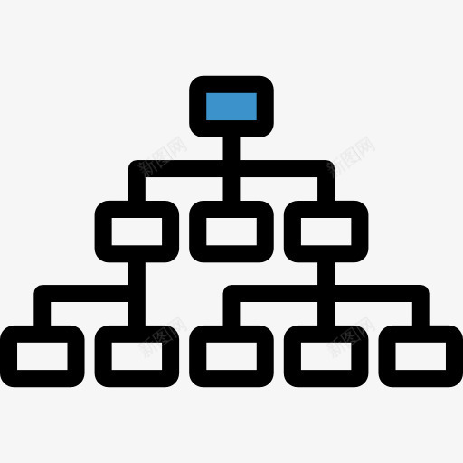 网络图标png_新图网 https://ixintu.com 业务 人 团队结构 层次结构 组 网络 老板